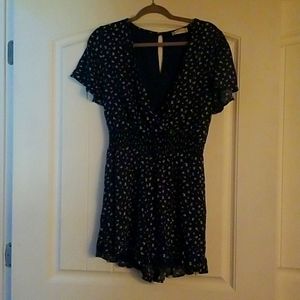 Navy Blue Jumper, with lil flowers